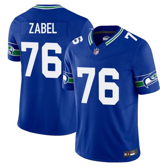 Mens or Youths Choose Grey Zabel Vapor Stitched Jersey Royal Blue